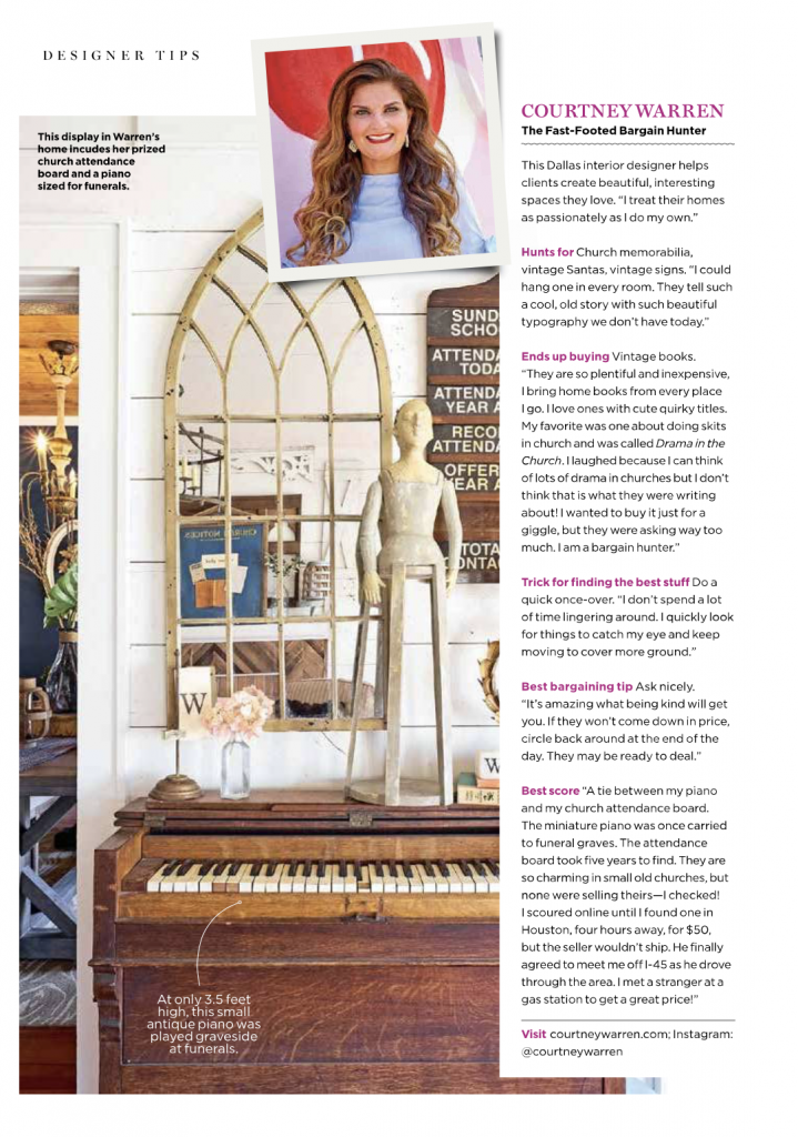 Dallas designer in Magazine