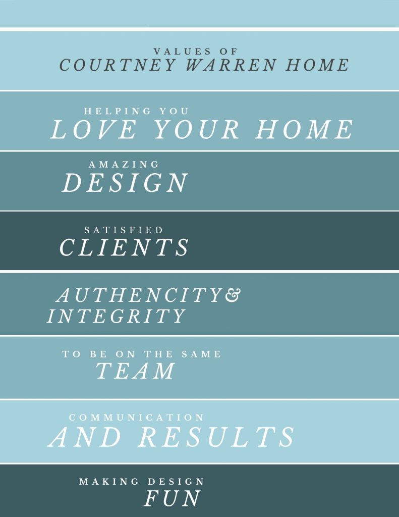Interior Design Values Our Clients